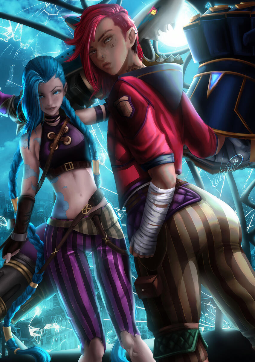 Vi and Jinx from Arcane